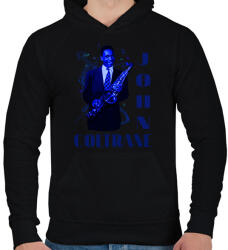 printfashion john coltrane - Férfi kapucnis pulóver - Fekete (2849658)