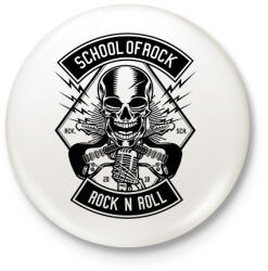 printfashion Rock and roll - Kitűző, hűtőmágnes - Fehér (16731493)