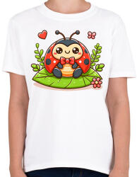 printfashion Cute Ladybug - Gyerek póló - Fehér (15958860)