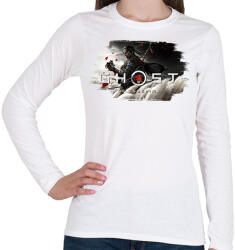 printfashion Ghost of Tsushima - Női hosszú ujjú póló - Fehér (2745685)