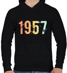 printfashion 1957 - Férfi kapucnis pulóver - Fekete (11815141)