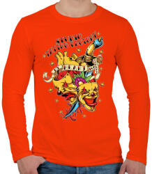 printfashion Tetováló gyár - Férfi hosszú ujjú póló - Narancs (201061)