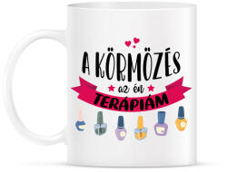 printfashion A körmözés az én terápiám - Bögre - Fehér (8471604)
