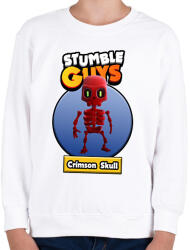 printfashion Crimson Skull - Gyerek pulóver - Fehér (15508759)