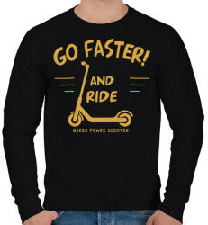 printfashion Roller - Go faster - Férfi pulóver - Fekete (13760736)