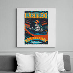 printfashion Retro Disco Party - Vászonkép - Fehér (6641282)