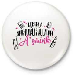 printfashion Spirituális állatom - Smink - Kitűző, hűtőmágnes - Fehér (8469707)