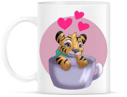 printfashion Kávés Tigris - Bögre - Fehér (4729524)
