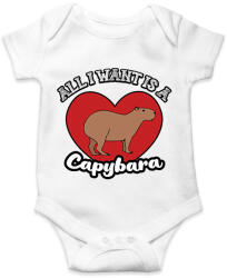 printfashion All I want is a capybara - Baba Body - Fehér (12747900)