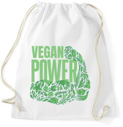 printfashion Vegan power - Sportzsák, Tornazsák - Fehér (14120333)