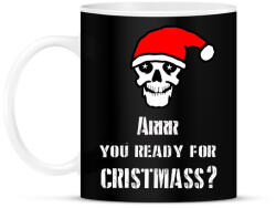 printfashion AREEE YOU READY FOR CHRISTMASS - Bögre - Fekete (1922490)