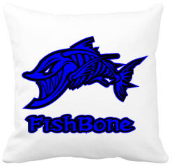 printfashion Fishbone 1 kék - Párnahuzat, Díszpárnahuzat - Fehér (5976064)
