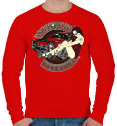 printfashion Hot road rockabilly - Férfi pulóver - Piros (51299)