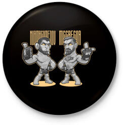 printfashion nurmagomedov & mcgregor - Kitűző, hűtőmágnes - Fekete (3103908)