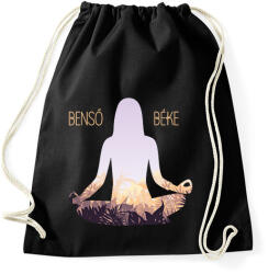 printfashion Benső béke - Meditáló nő - Sportzsák, Tornazsák - Fekete (6874438)