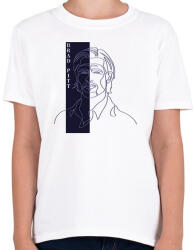 printfashion Brad Pitt - Vonalas - Gyerek póló - Fehér (7296292)