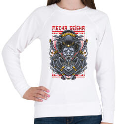 printfashion Mecha Geisha - Női pulóver - Fehér (16748393)