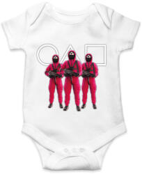 printfashion Squid game 3 soldiers with white symbols - Baba Body - Fehér (5611088)