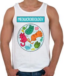 printfashion Meowcrobiology - Férfi atléta - Fehér (11944259)