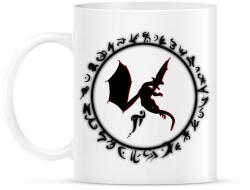 printfashion misztikus-sárkányos logo - Bögre - Fehér (1287061)
