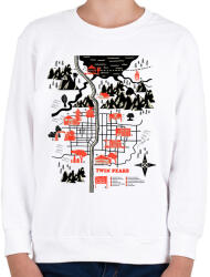 printfashion Welcome to twinpeaks - Gyerek pulóver - Fehér (241538)