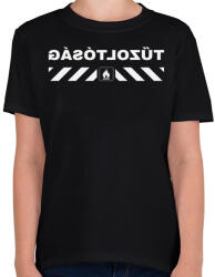 printfashion tűzoltósag-white - Gyerek póló - Fekete (881446)