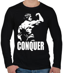 printfashion Conquer - Férfi hosszú ujjú póló - Fekete (1206289)