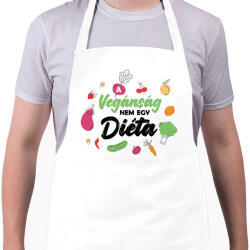 printfashion A vegánság - Kötény - Fehér (8149896)