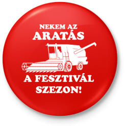 printfashion aratas fesztival - Kitűző, hűtőmágnes - Piros (3111839)
