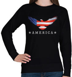 printfashion AMERICA - Női pulóver - Fekete (9962385)