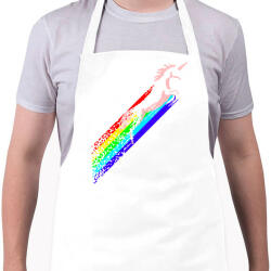 printfashion Pixel unicorn - Kötény - Fehér (4900649)