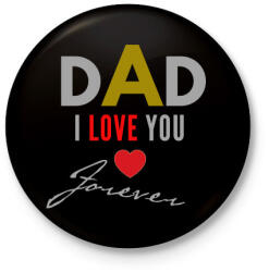 printfashion dad i love you - Kitűző, hűtőmágnes - Fekete (3102815)