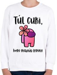 printfashion Among Us - Túl cuki, hogy gyanús legyen - Gyerek pulóver - Fehér (5772564)