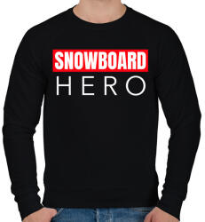 printfashion SNOWBOARD HERO - Férfi pulóver - Fekete (11430195)