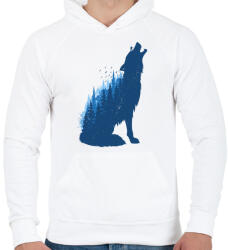 printfashion Vadon - Férfi kapucnis pulóver - Fehér (1069933)