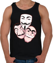 printfashion La casa de papel és barátai - Férfi atléta - Fekete (5566309)