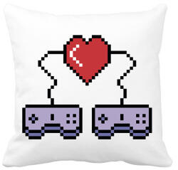 printfashion I love video games, retro - Párnahuzat, Díszpárnahuzat - Fehér (11173509)