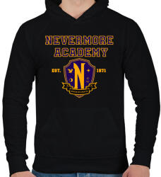 printfashion Nevermore Academy - Férfi kapucnis pulóver - Fekete (11449963)