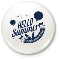 printfashion Hello Summer - Kitűző, hűtőmágnes - Fehér (3080519)