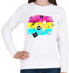 printfashion Szimbólumok - Női pulóver - Fehér (5221532)