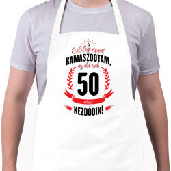 printfashion kamasz-50-black-red - Kötény - Fehér (4902633)
