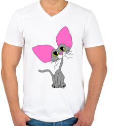 printfashion Harci kandúr - Férfi V-nyakú póló - Fehér (4979508)