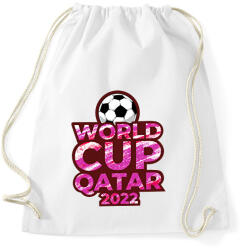 printfashion Foci világbajnokság Qatar 2022 - Sportzsák, Tornazsák - Fehér (10784657)
