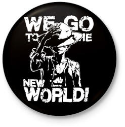 printfashion One Piece - New World - Kitűző, hűtőmágnes - Fekete (14257766)