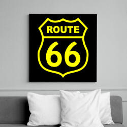 printfashion route 66 - Vászonkép - Fekete (11594772)