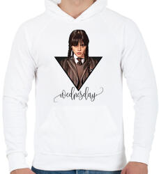 printfashion Wednesday - Férfi kapucnis pulóver - Fehér (11554841)