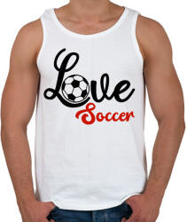 printfashion Love Soccer - Férfi atléta - Fehér (4967399)