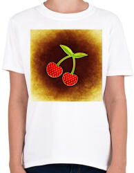printfashion Cseresznye - Gyerek póló - Fehér (10698424)