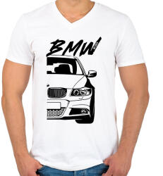 printfashion BMW - E90 - Férfi V-nyakú póló - Fehér (14790728)