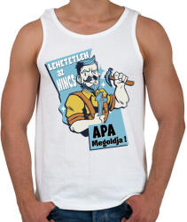 printfashion Apa megoldja - szuper apu - Férfi atléta - Fehér (4753773)